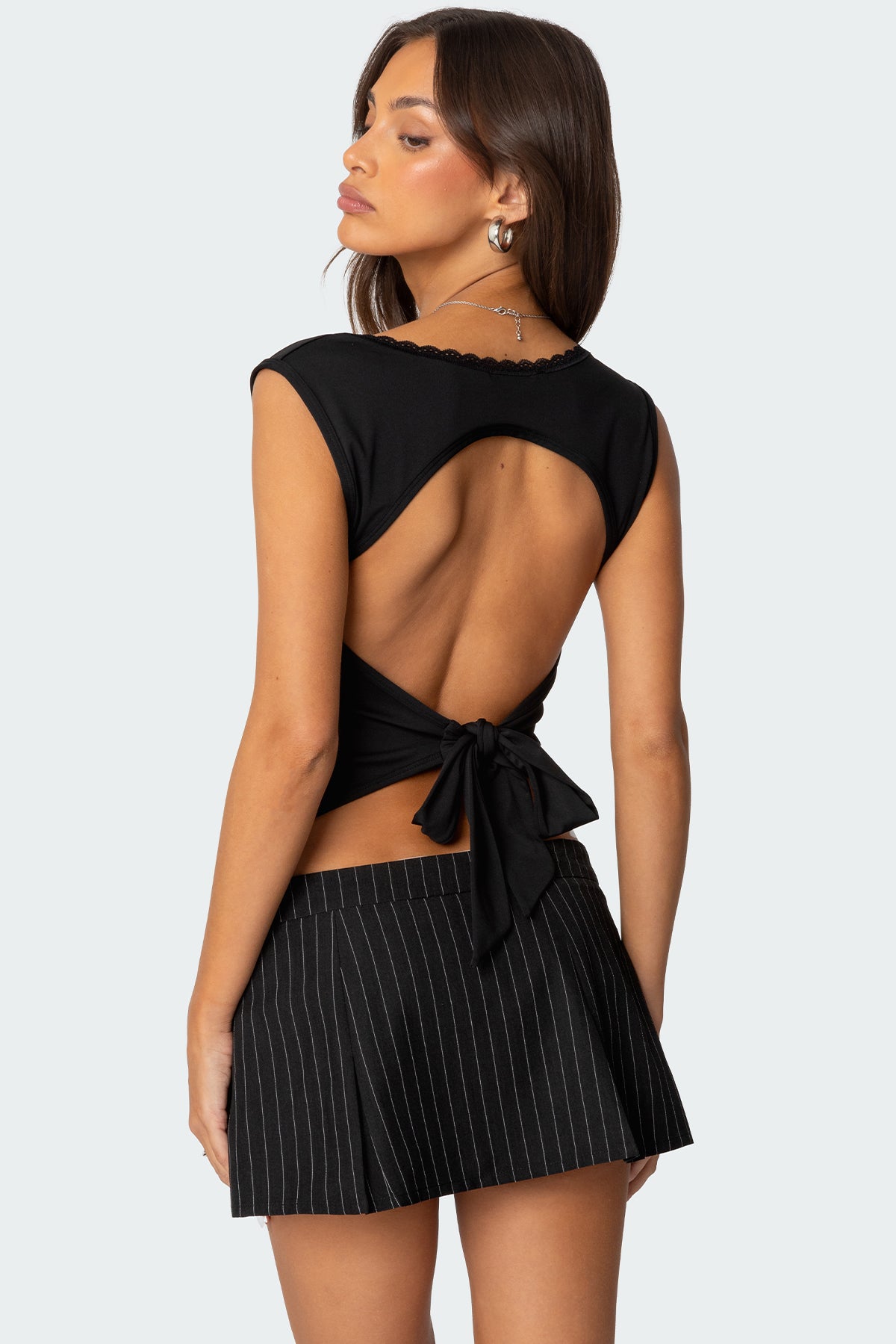 Glamorous Square Neck Open Back Top